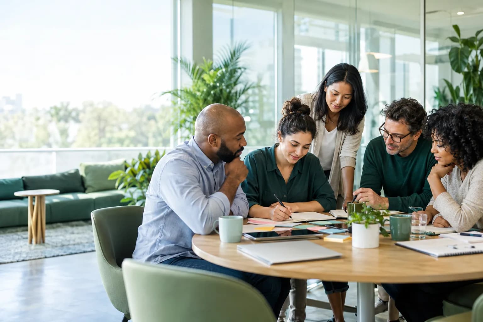 Equipe colaborando para transformar achados em ações preventivas.